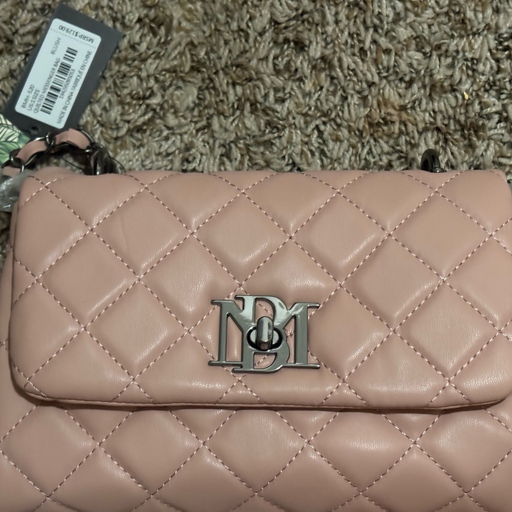 Pink Quilted Shoulder Bag